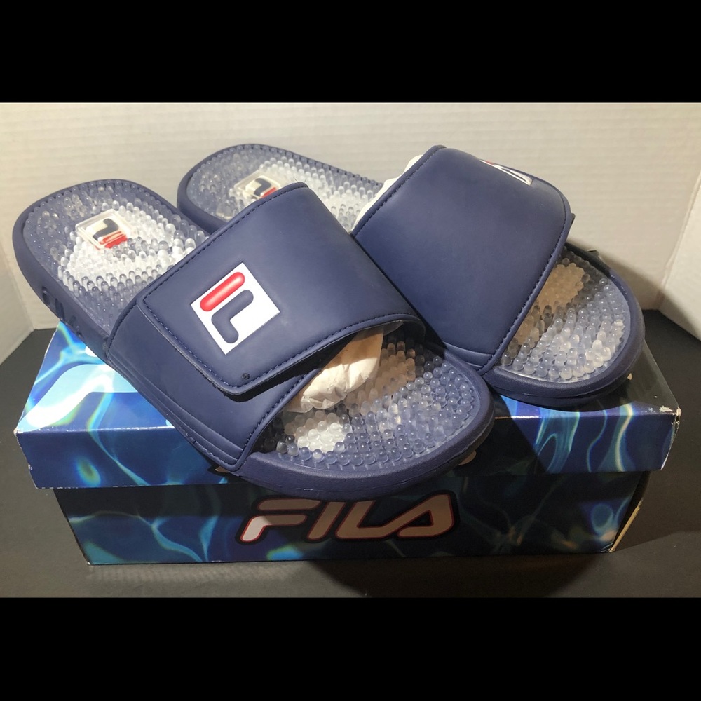 Men’s Fila Massaggio Slides Flip Flops Sz 10